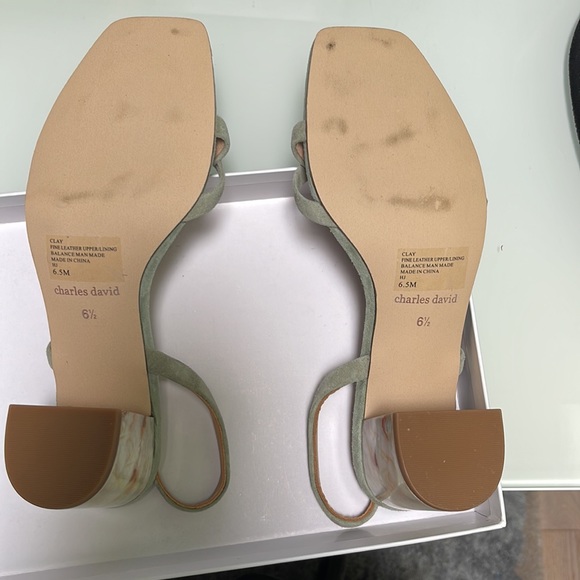 Charles David Clay Strappy Suede Leather Sandal.6.5 (NWT) - Picture 5 of 6